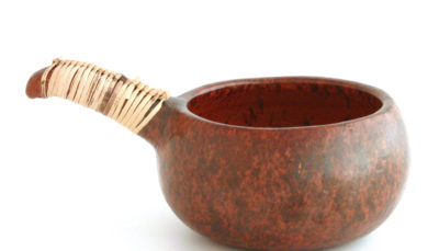 Räucherschale ATUM - Terracotta mit Griff  L: 21 cm, H: 6 cm, Ø 11 cm
