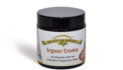 INGWER Creme - 110 ml im Braunglastiegel