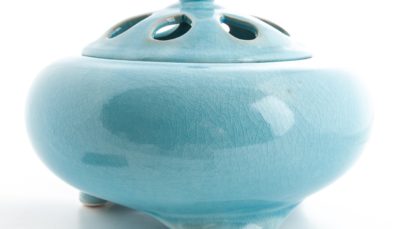 Räuchergefäß - Tongefäß INDIRA mit Craquelée ø ca. 22 cm, Höhe ca. 16 cm