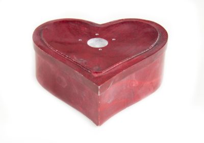 Herz Kegel-Box mit Vorratsbehälter + Räucherstäbchenhalter ca. 10 cm