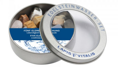 Vitalitätsmischung 5 Elemente Mischung - Wassersteine in Geschenkdose 0,15 kg