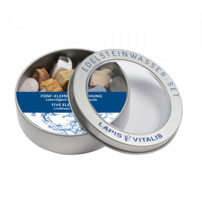 Vitalitätsmischung 5 Elemente Mischung - Wassersteine in Geschenkdose 0,15 kg