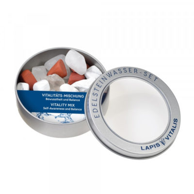 Vitalitätsmischung Bewusstheit und Balance - Wassersteine in Geschenkdose  0,15 kg