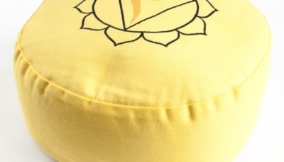 Chakra Meditationskissen - Solarplexuschakra Ø 36 cm, Höhe 15 cm